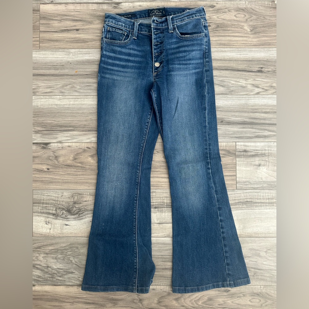 Lucky Brand The Bell Flare Blue ORTA Premium Denim Jeans Button Fly Size 4/27